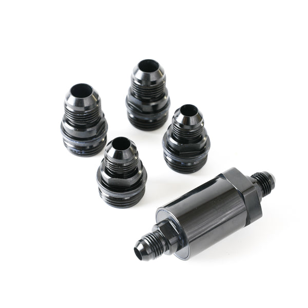 Redrock Performance Inline Fuel Filter 80 Mesh Aluminum for Car EFI , Carb Fuel Systems