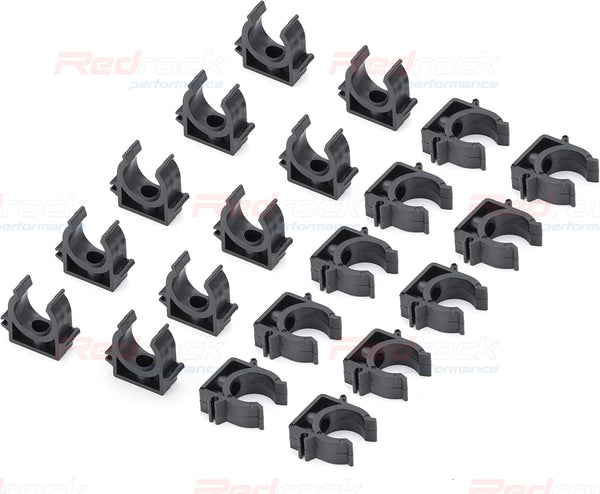 Redrock Performance Pipe Clip Plastic Tubing Clamp for 1/2"(16mm OD) Tubing 20PCS