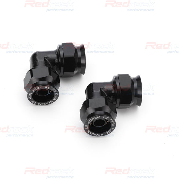 Redrock Performance 1/2 inch Equal Elbow Fitting Elbow 90° Fitting,Tubing fitting for 1/2" (16mm OD) Tubing System.2 Pack