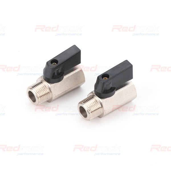 Redrock Performance Brass Mini Ball Valve 3/8"Male X3/8"Female NPT Air Compressor Tubing Fitting 2PCS