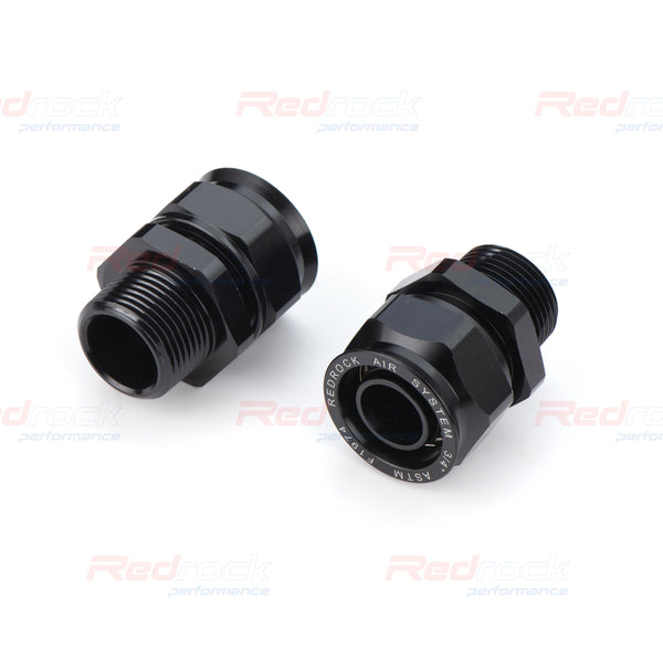 Redrock Performance Black Straight Fitting for 1/2" (16mm OD) Tubing with 1/2" Male NPT Thread 2PCS