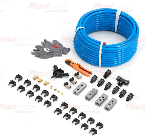 Air Compressor Accessories Kit 1/2" x 100 feet HDPE Aluminum Compressed Air Piping System Air Compressor Hose Pressured Leak-Proof Easy to Install 200PSI ASTM F1282